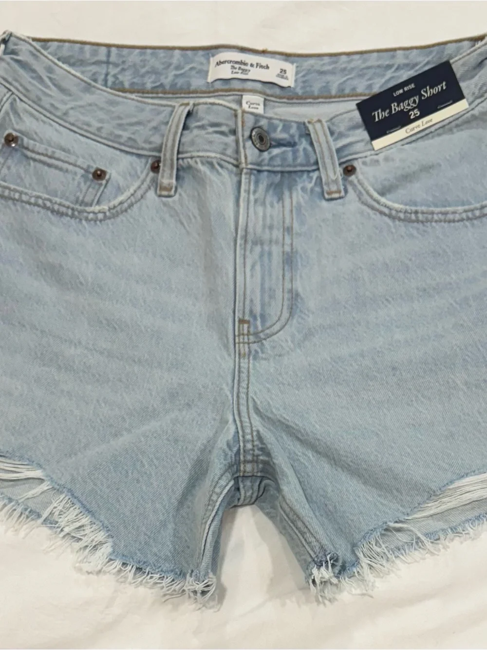 Abercrombie & Fitch Curve Love Low Rise Baggy Shorts
